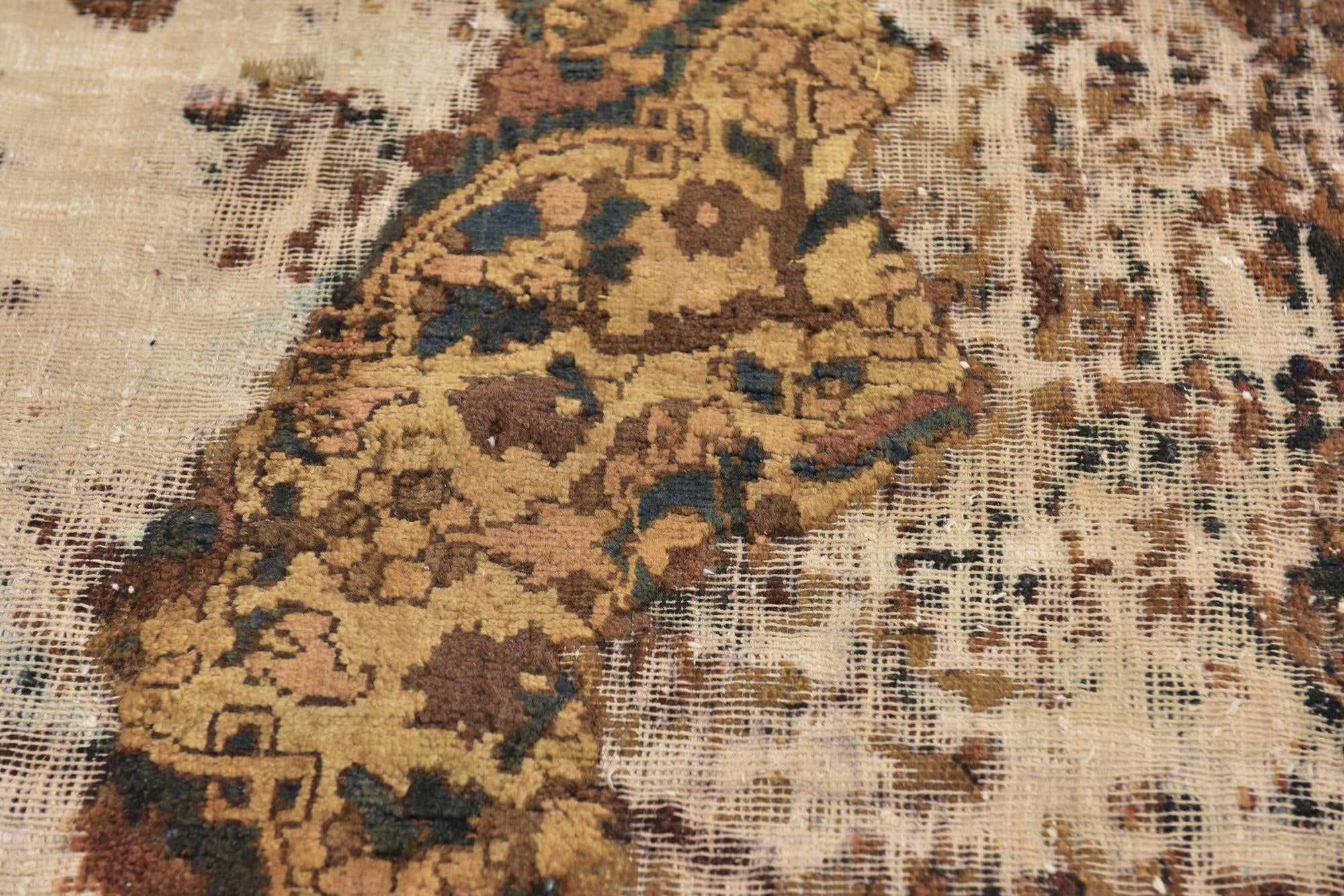 4' x 5' 10 Hand Knotted Ultra Vintage Persian Wool Rug