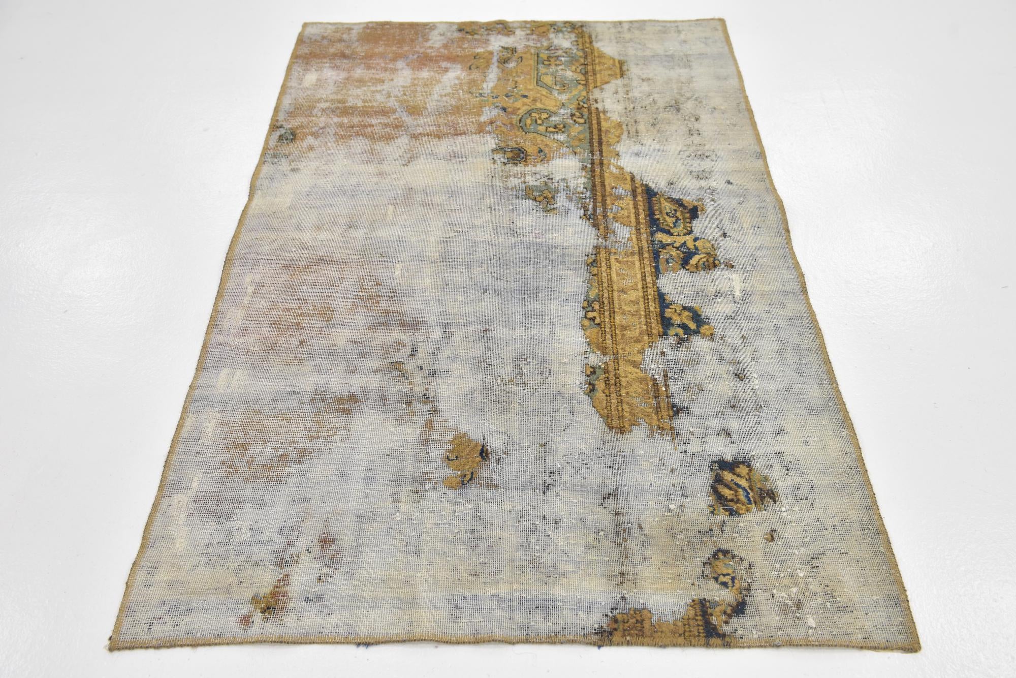 3' 3 x 5' Hand Knotted Ultra Vintage Persian Wool Rug