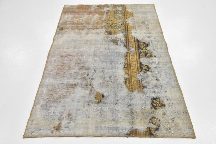 Detail image of 3' 3 x 5' Hand Knotted Ultra Vintage Persian Wool Rug