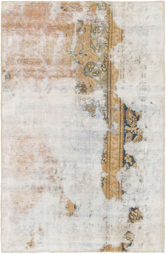 3' 3 x 5' Hand Knotted Ultra Vintage Persian Wool Rug