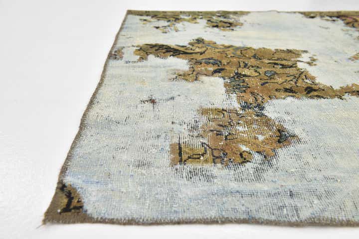 4' x 5' 8 Hand Knotted Ultra Vintage Persian Wool Rug