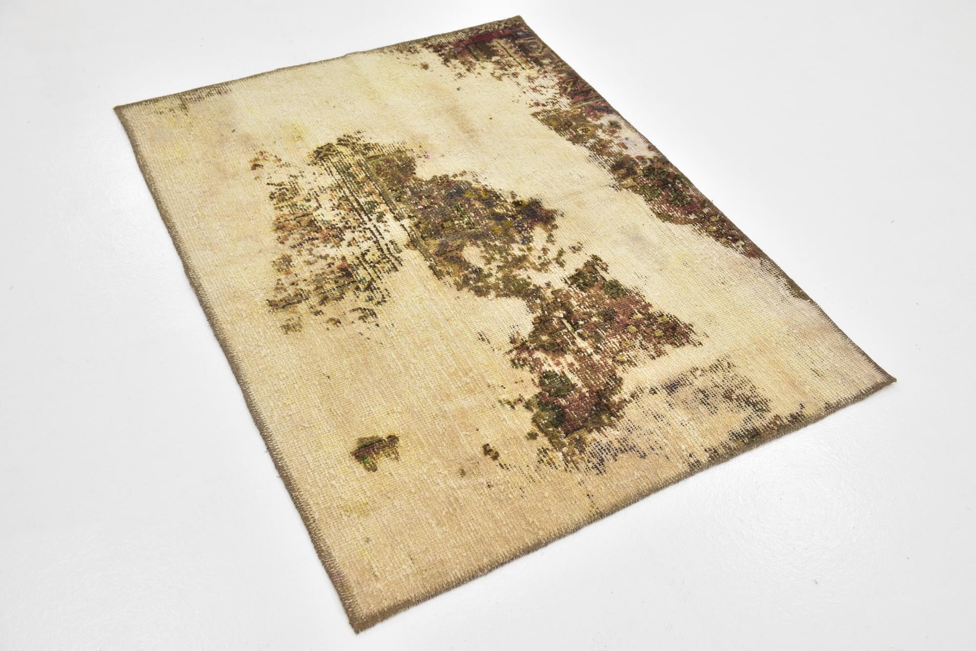3' x 4' Hand Knotted Ultra Vintage Persian Wool Rug
