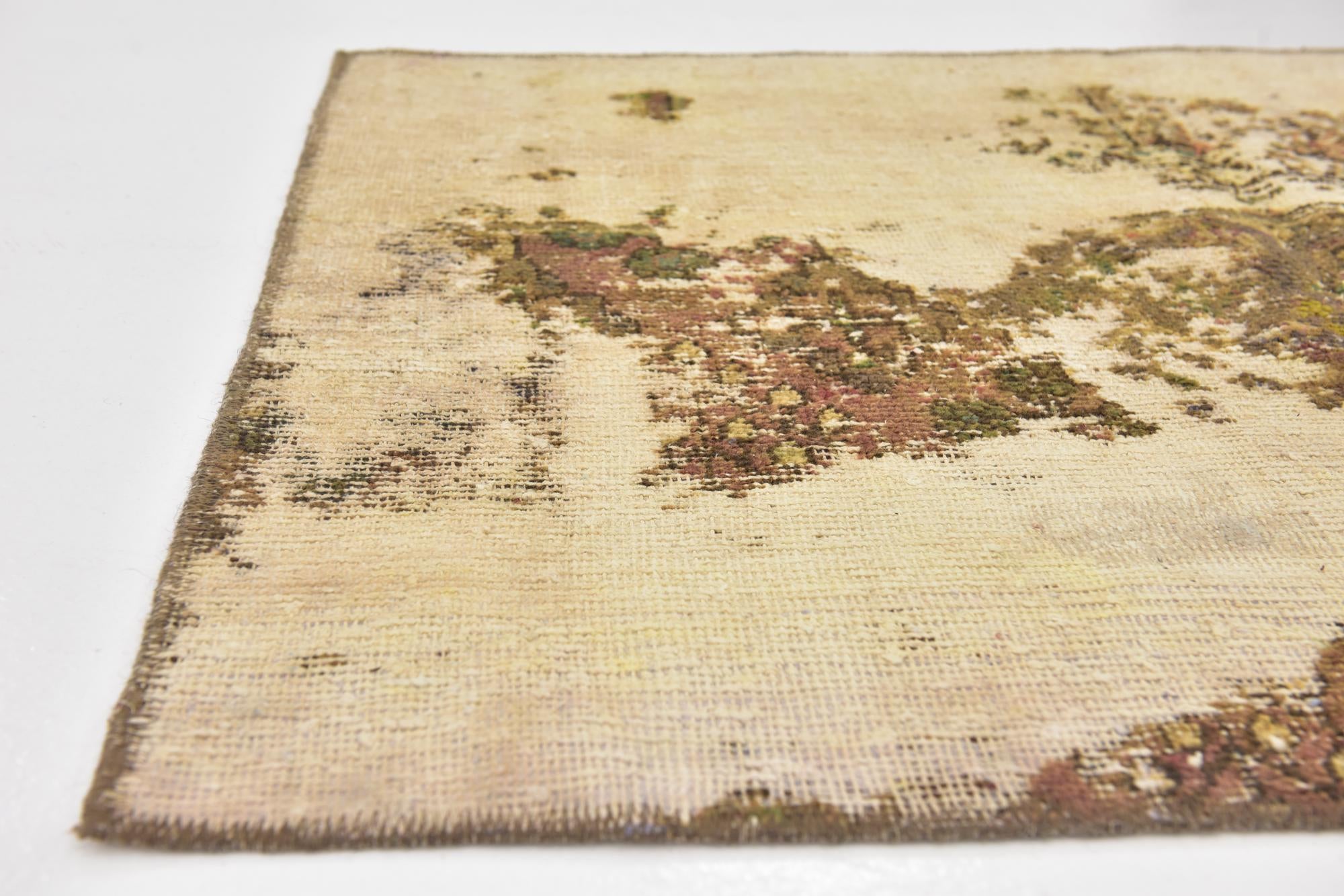 3' x 4' Hand Knotted Ultra Vintage Persian Wool Rug