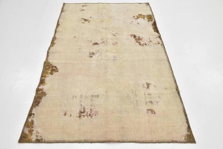 Detail image of 3' 5 x 5' 10 Hand Knotted Ultra Vintage Persian Wool Rug