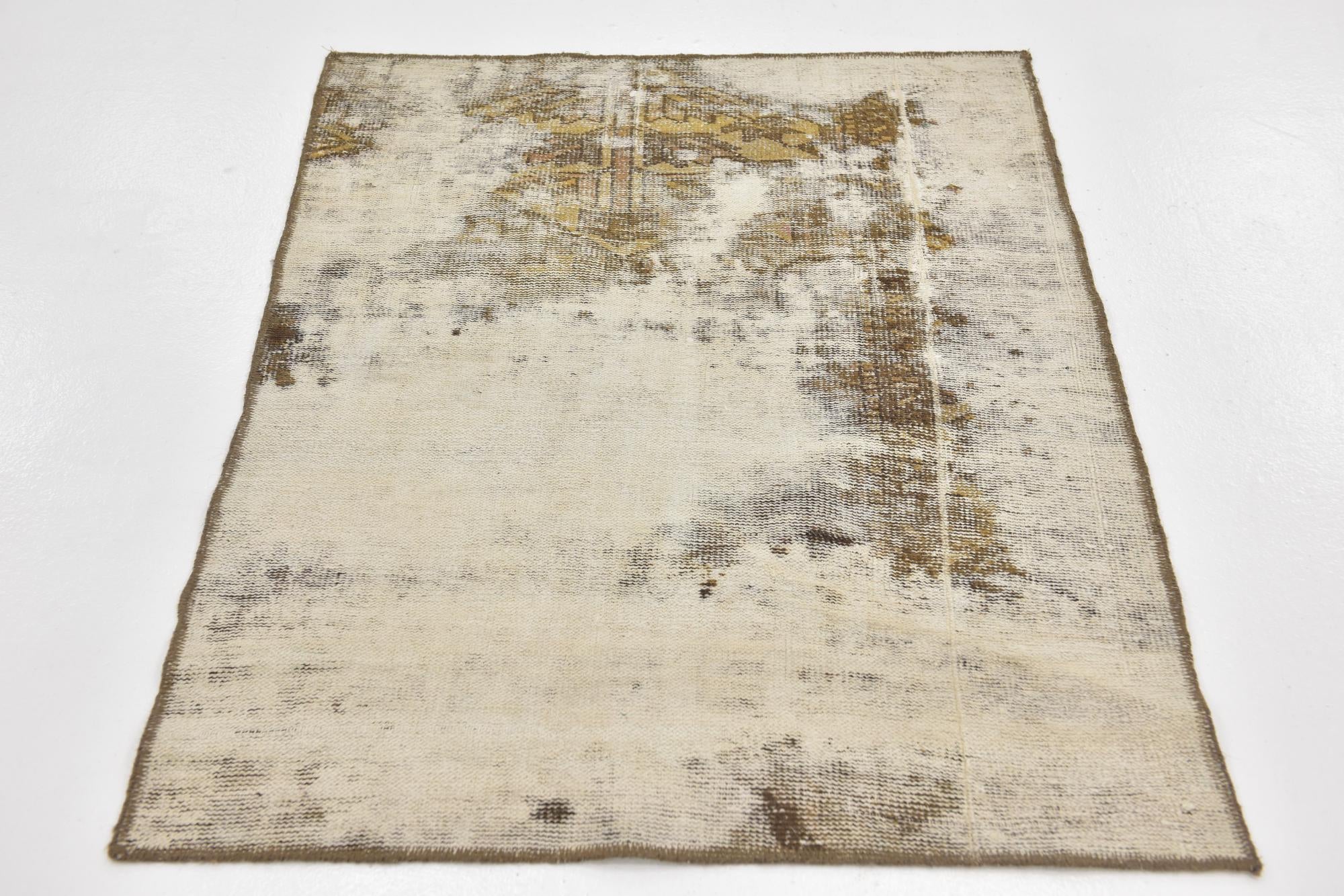 2' 10 x 3' 9 Hand Knotted Ultra Vintage Persian Wool Rug