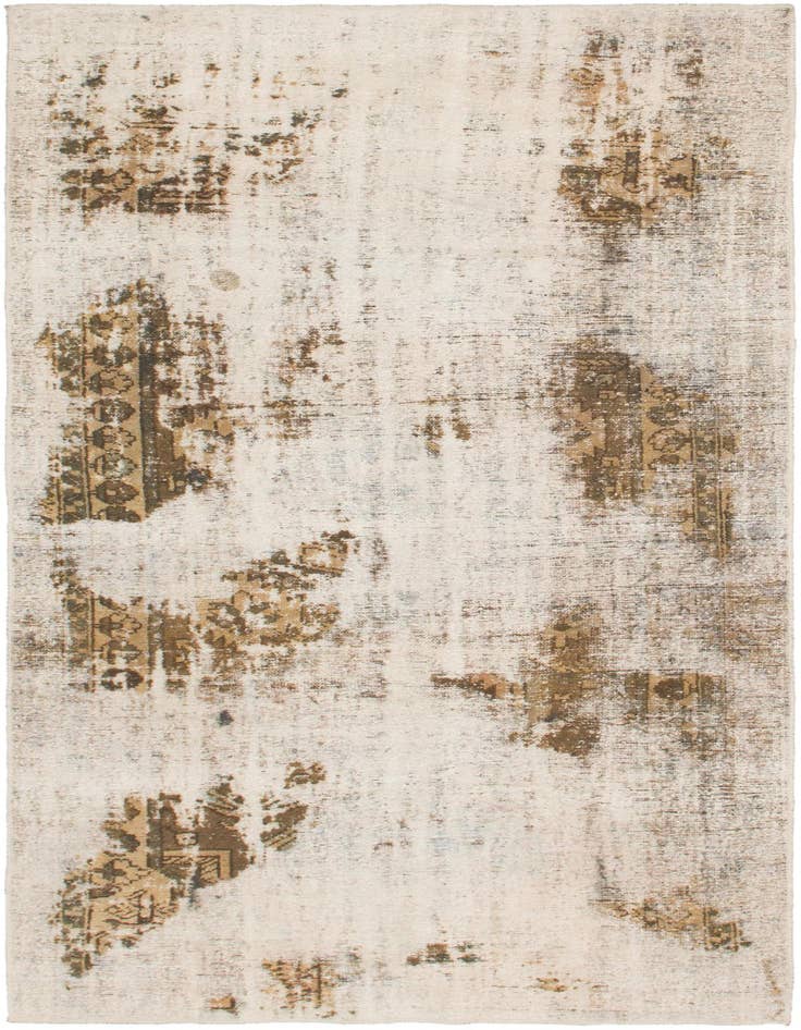 Detail image of 4' 9 x 8' 10 Hand Knotted Ultra Vintage Persian Wool Rug
