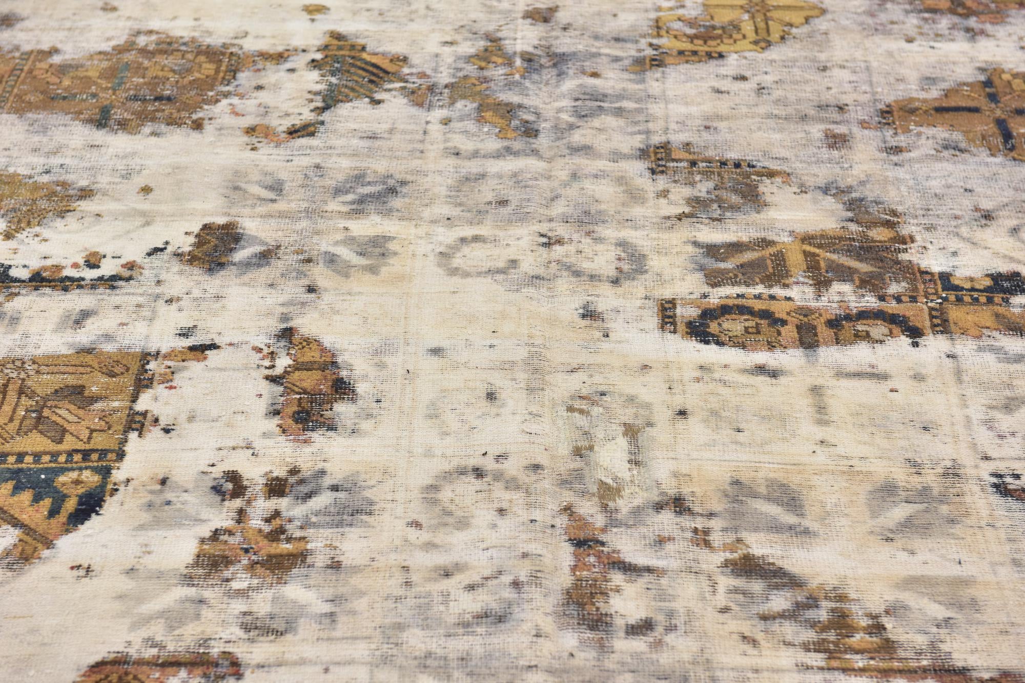 5' 10 x 9' 10 Hand Knotted Ultra Vintage Persian Wool Rug