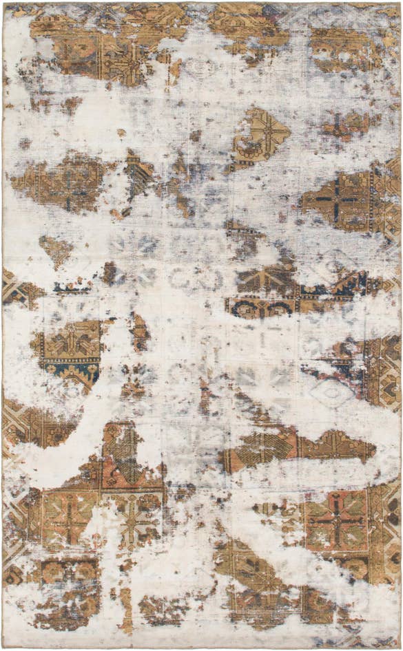 Detail image of 5' 10 x 9' 10 Hand Knotted Ultra Vintage Persian Wool Rug