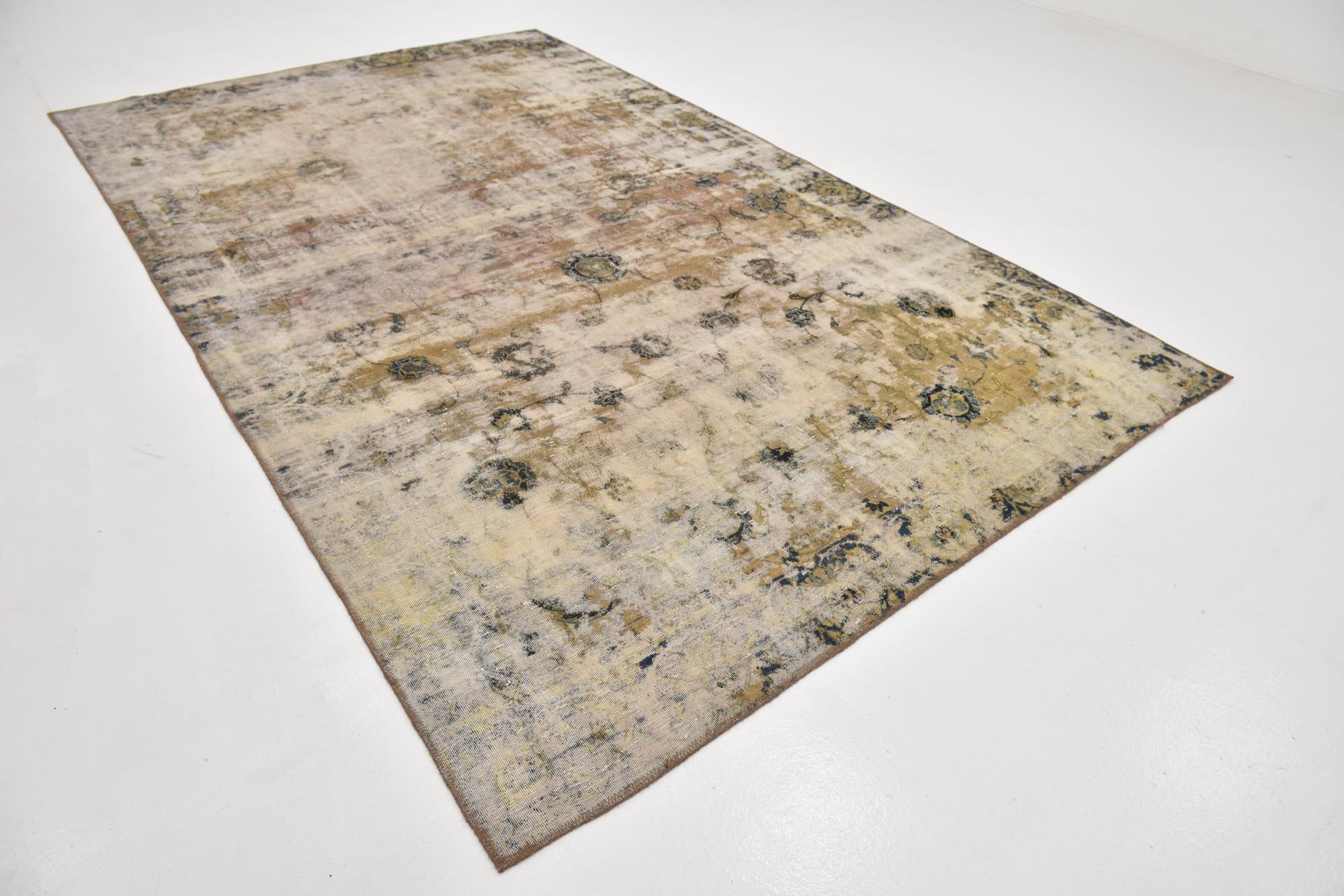 6' 8 x 11' Hand Knotted Ultra Vintage Persian Wool Rug