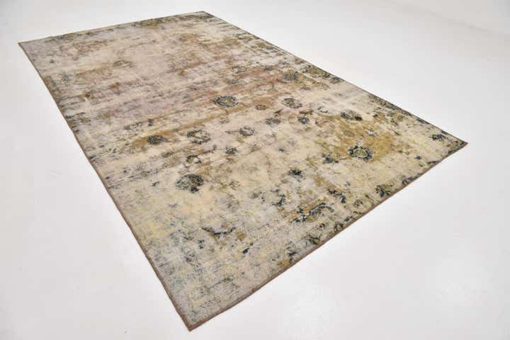 6' 8 x 11' Hand Knotted Ultra Vintage Persian Wool Rug