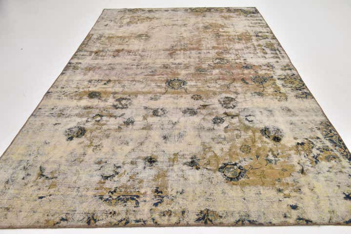 6' 8 x 11' Hand Knotted Ultra Vintage Persian Wool Rug