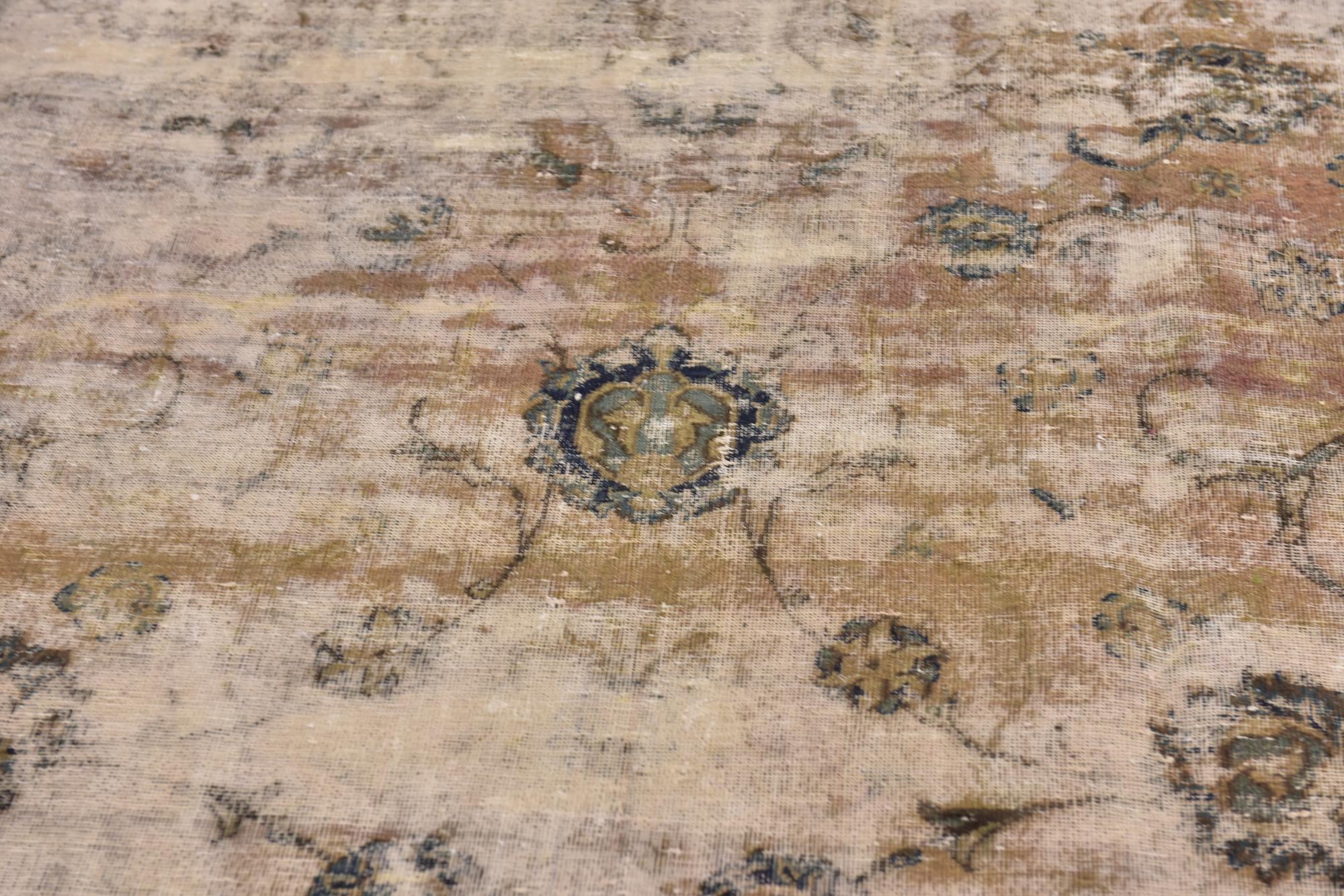 6' 8 x 11' Hand Knotted Ultra Vintage Persian Wool Rug