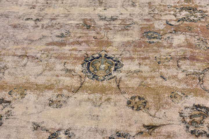 6' 8 x 11' Hand Knotted Ultra Vintage Persian Wool Rug