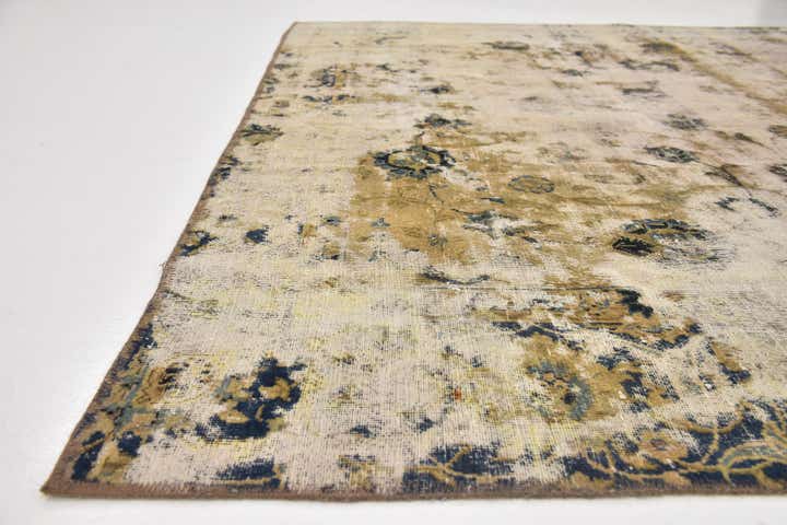 6' 8 x 11' Hand Knotted Ultra Vintage Persian Wool Rug