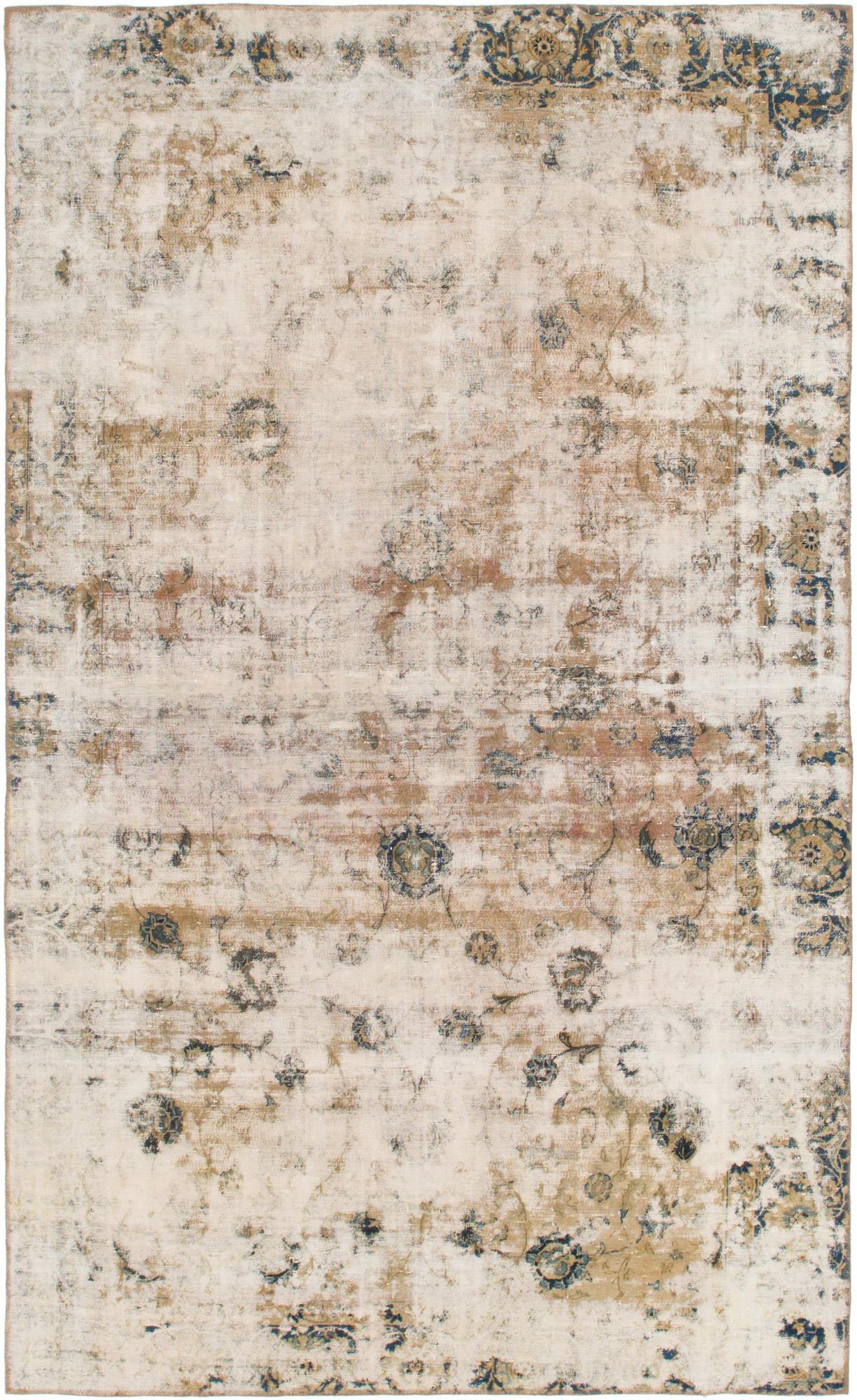 6' 8 x 11' Hand Knotted Ultra Vintage Persian Wool Rug