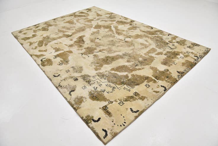 Detail image of 7' 4 x 10' 3 Hand Knotted Ultra Vintage Persian Wool Rug