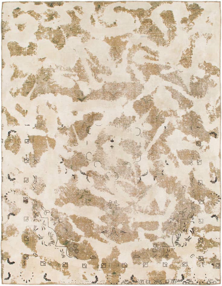 Detail image of 7' 4 x 10' 3 Hand Knotted Ultra Vintage Persian Wool Rug