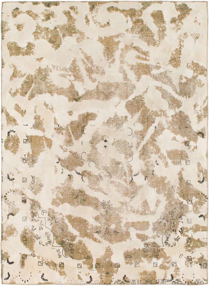 7' 4 x 10' 3 Hand Knotted Ultra Vintage Persian Wool Rug