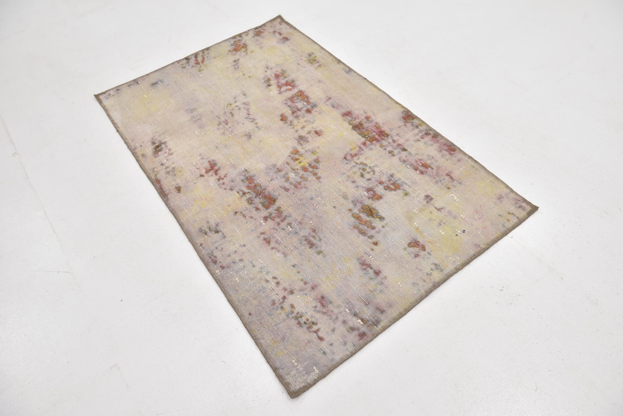 3' 5 x 5' 5 Hand Knotted Ultra Vintage Persian Wool Rug