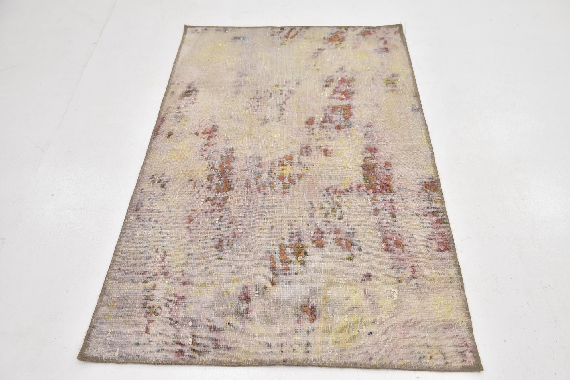 3' 5 x 5' 5 Hand Knotted Ultra Vintage Persian Wool Rug