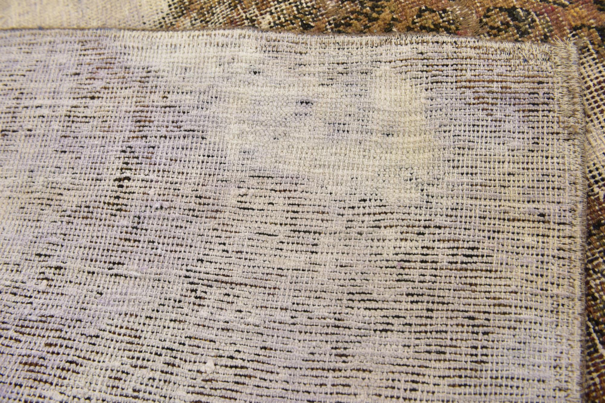 4' x 5' 5 Hand Knotted Ultra Vintage Persian Wool Rug