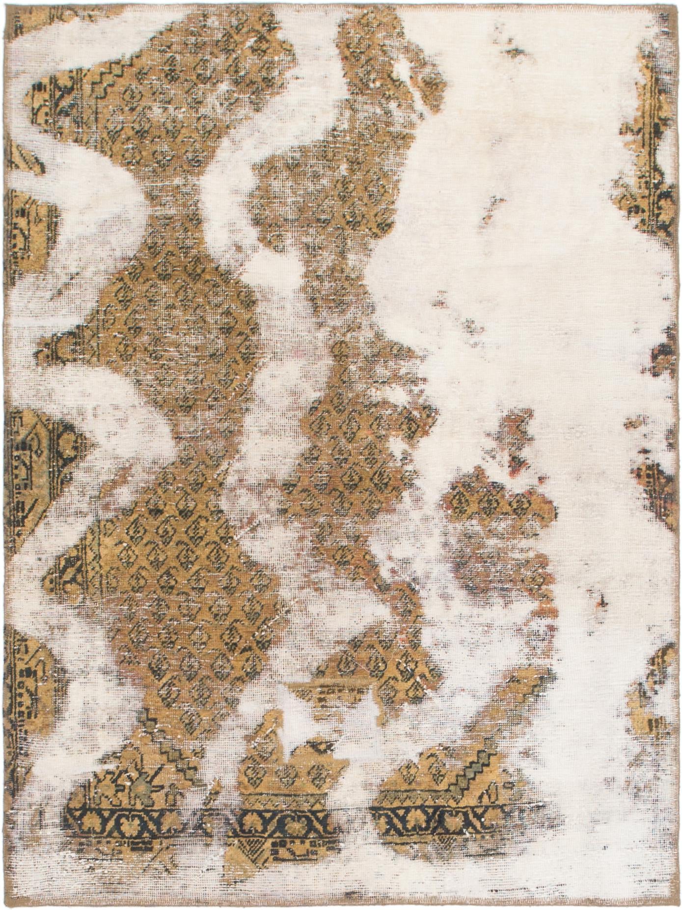 4' x 5' 5 Hand Knotted Ultra Vintage Persian Wool Rug