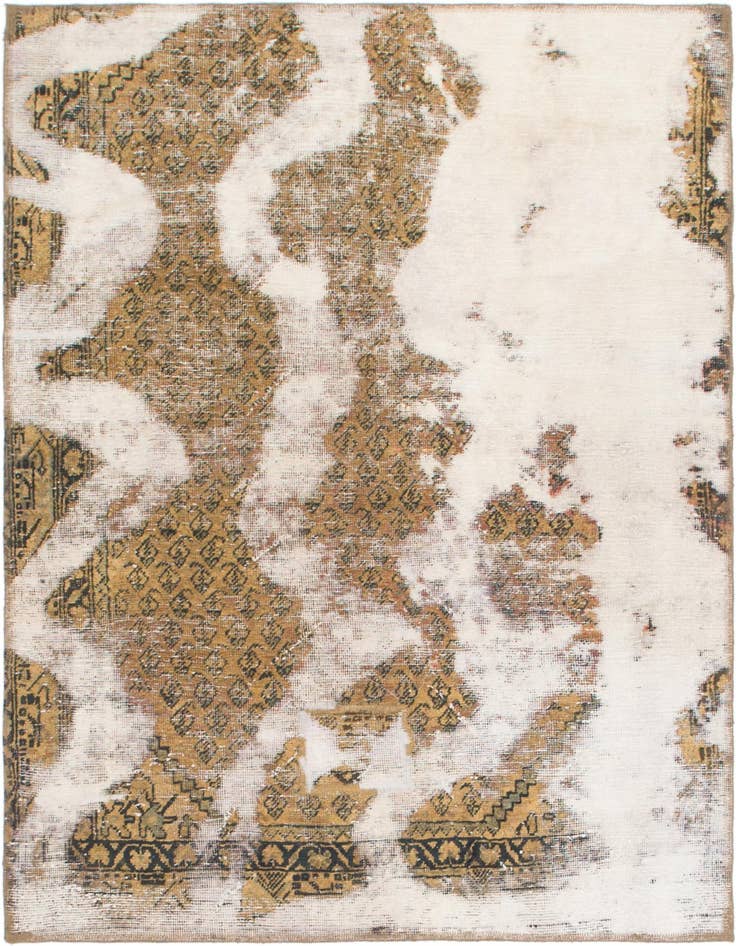 Detail image of 4' x 5' 5 Hand Knotted Ultra Vintage Persian Wool Rug