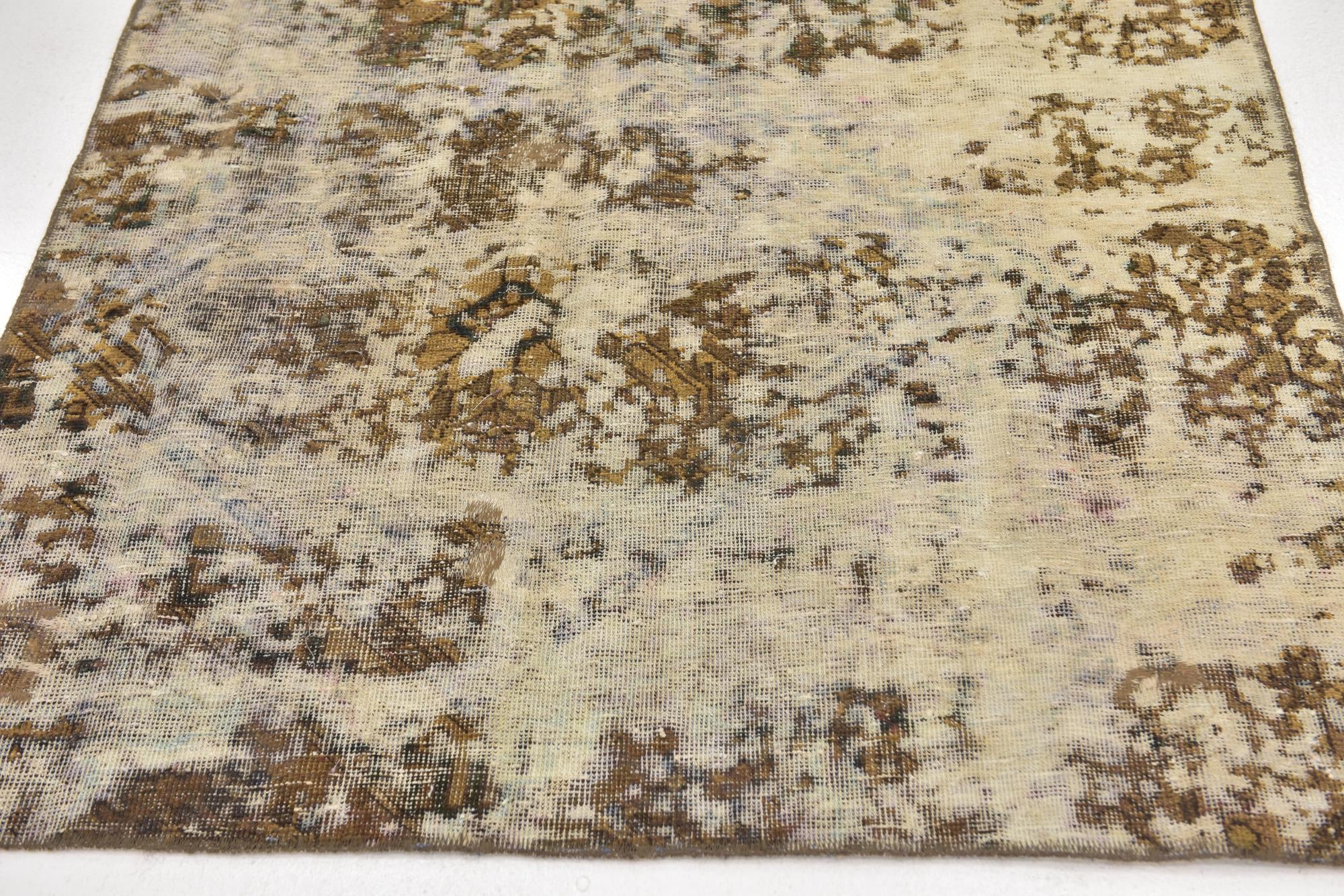 4' 4 x 6' 8 Hand Knotted Ultra Vintage Persian Wool Rug