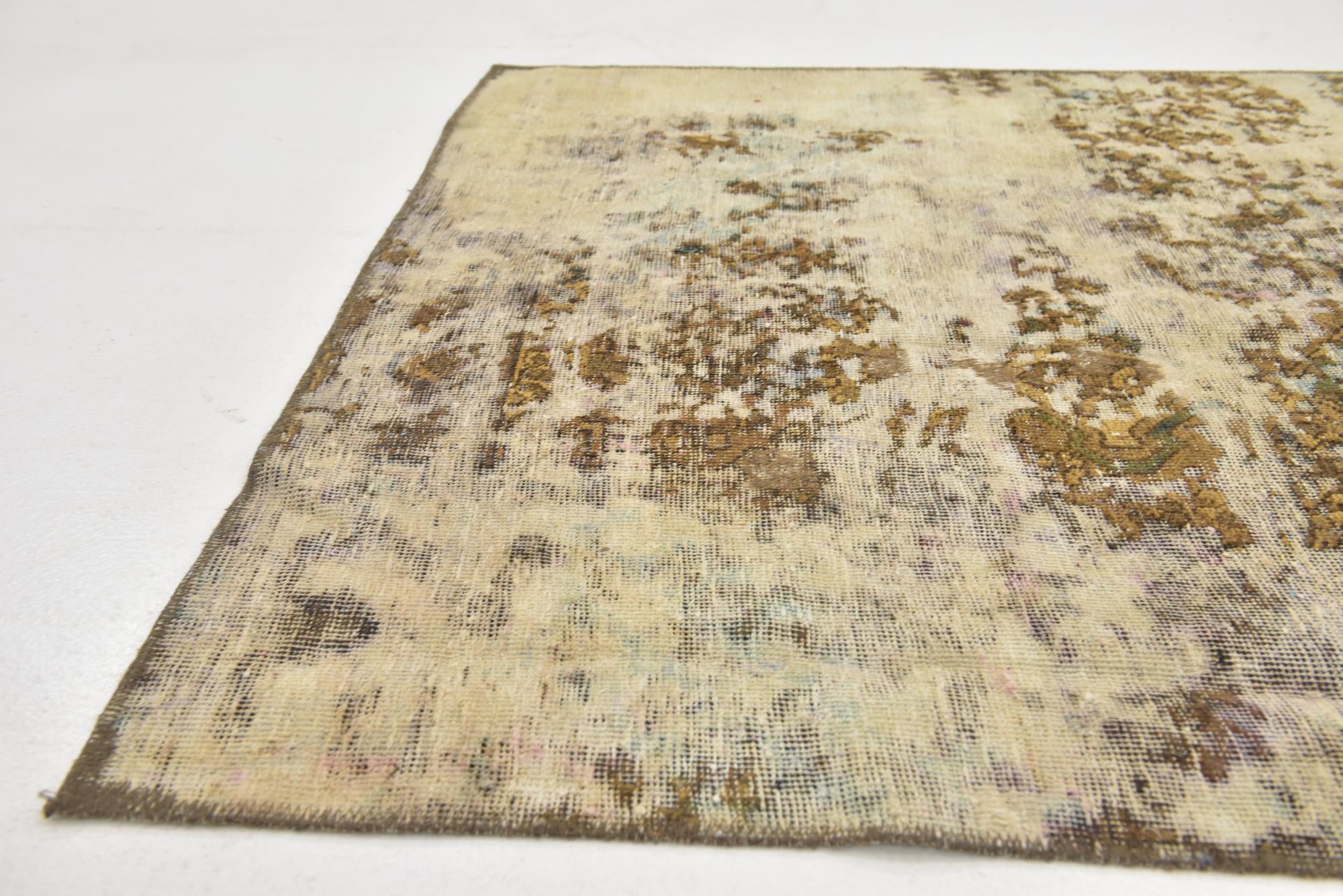 4' 4 x 6' 8 Hand Knotted Ultra Vintage Persian Wool Rug