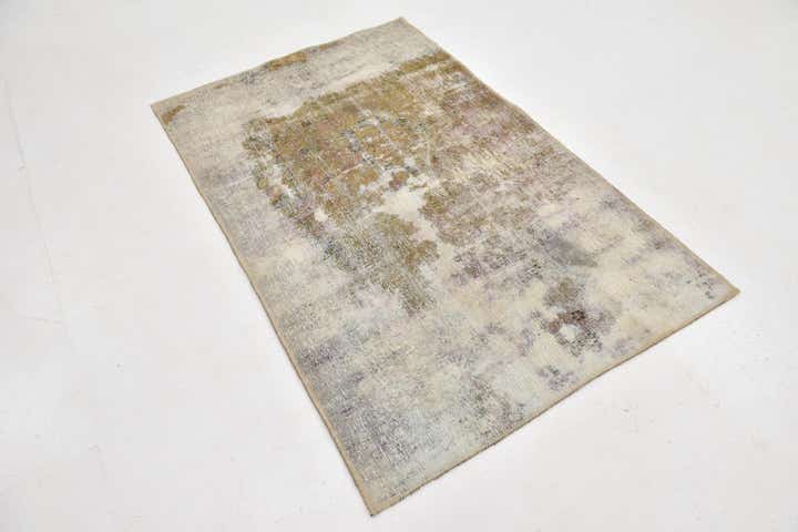 3' 5 x 4' 5 Hand Knotted Ultra Vintage Persian Wool Rug
