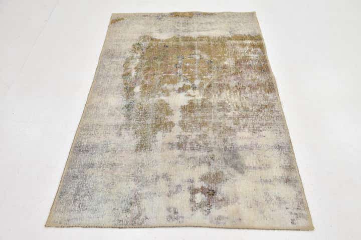 3' 5 x 4' 5 Hand Knotted Ultra Vintage Persian Wool Rug