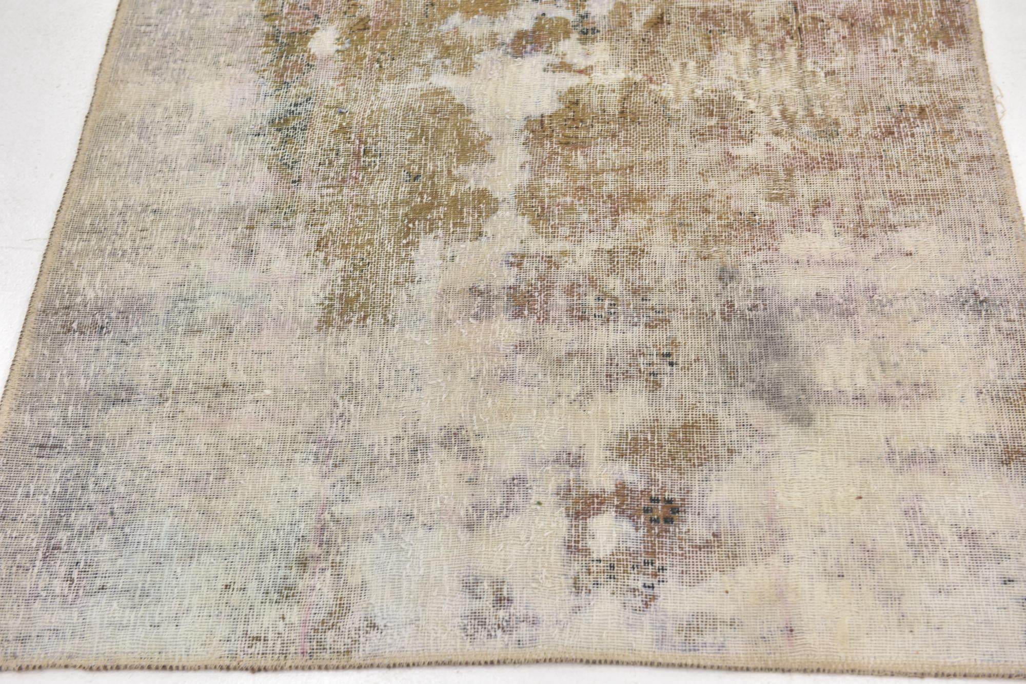 3' 5 x 4' 5 Hand Knotted Ultra Vintage Persian Wool Rug
