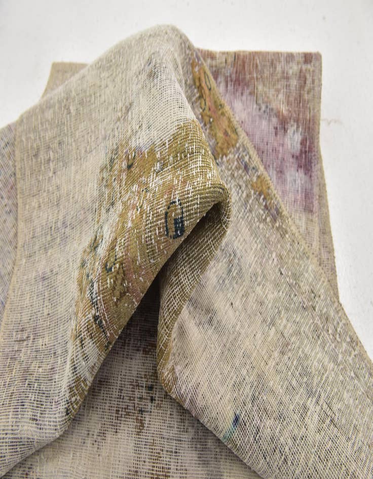 Detail image of 3' 5 x 4' 5  Hand Knotted Ultra Vintage Persian Wool Rug