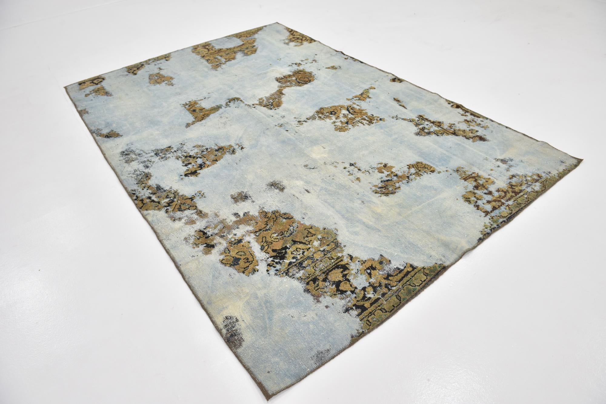 6' 4 x 9' 5 Hand Knotted Ultra Vintage Persian Wool Rug