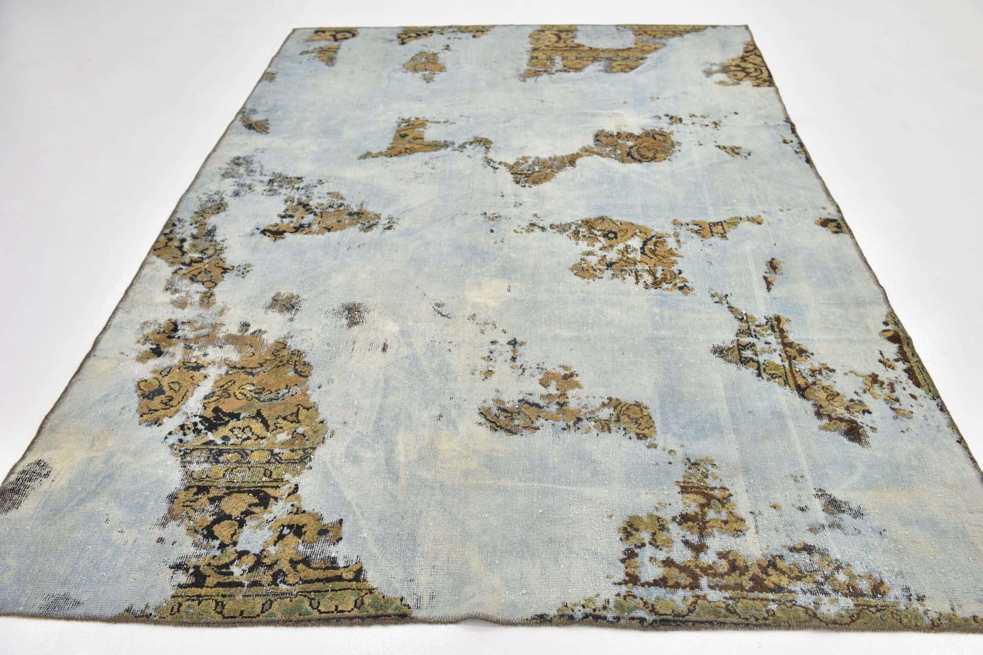 6' 4 x 9' 5 Hand Knotted Ultra Vintage Persian Wool Rug