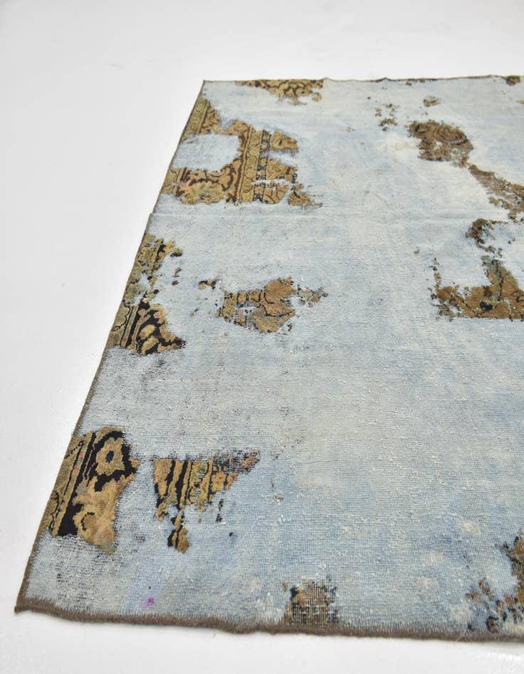 Detail image of 6' 4 x 9' 5  Hand Knotted Ultra Vintage Persian Wool Rug