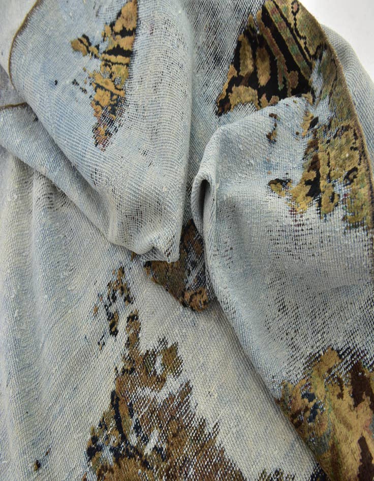 Detail image of 6' 4 x 9' 5  Hand Knotted Ultra Vintage Persian Wool Rug