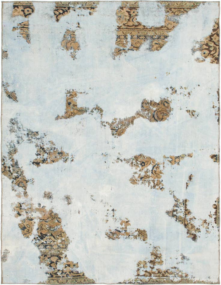 Detail image of 6' 4 x 9' 5 Hand Knotted Ultra Vintage Persian Wool Rug