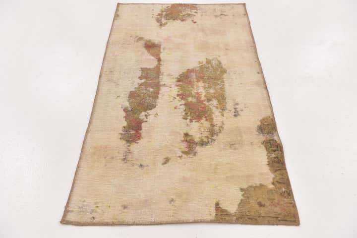 2' 8 x 5' Hand Knotted Ultra Vintage Persian Wool Rug