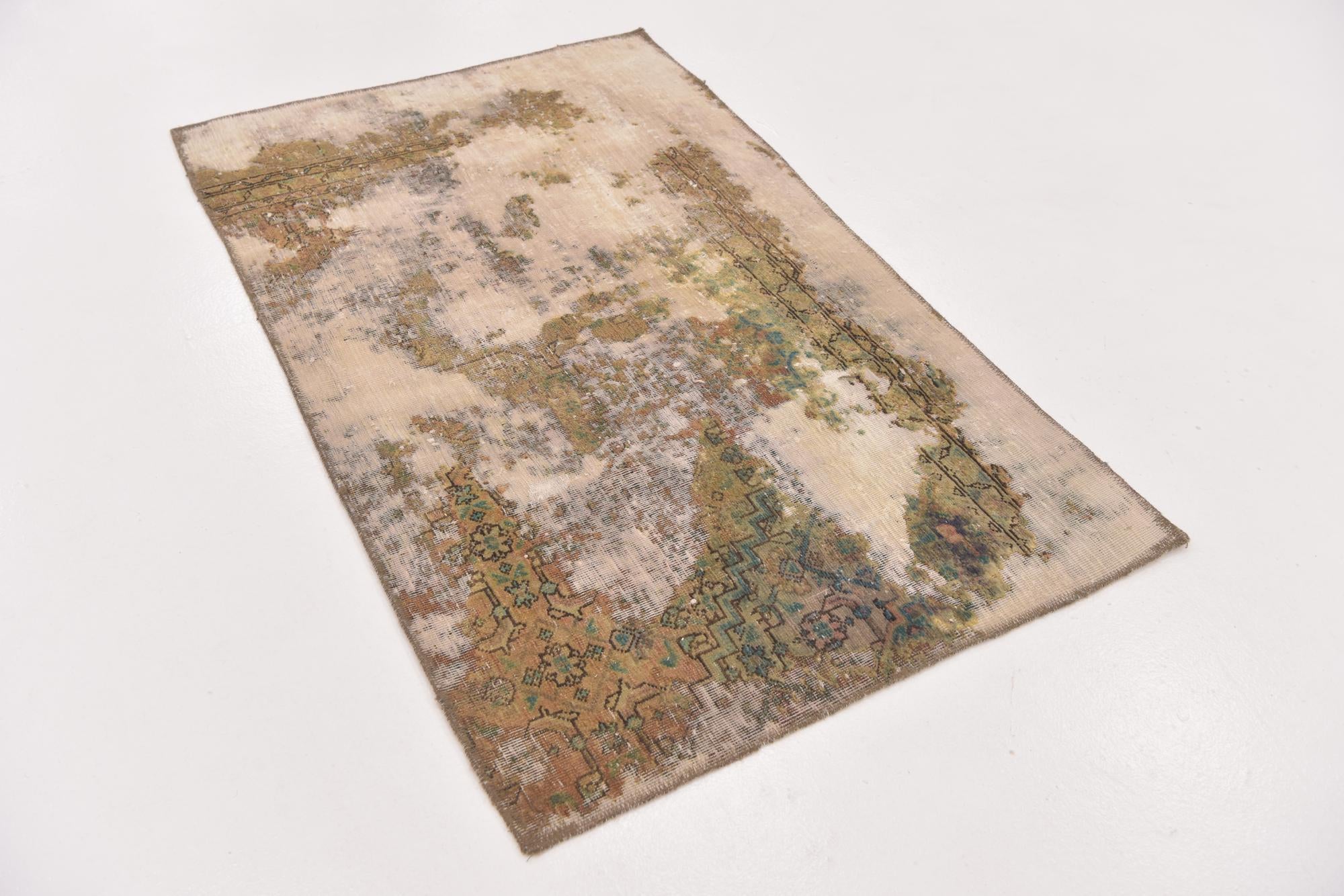 3' x 4' 8 Hand Knotted Ultra Vintage Persian Wool Rug