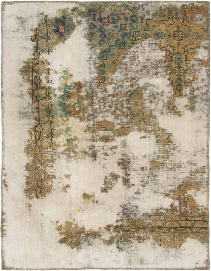 Detail image of 3' x 4' 8 Hand Knotted Ultra Vintage Persian Wool Rug