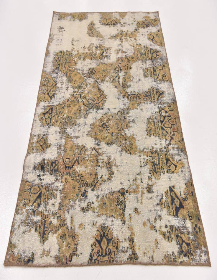 Detail image of 4' x 5' 6  Hand Knotted Ultra Vintage Persian Wool Rug