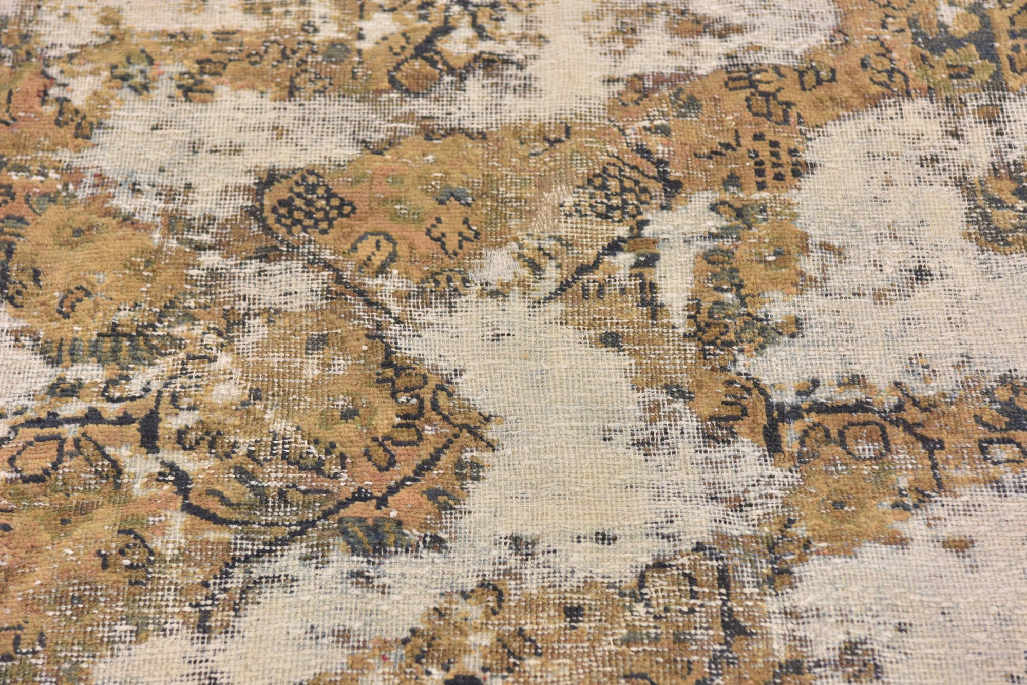 4' x 5' 6 Hand Knotted Ultra Vintage Persian Wool Rug
