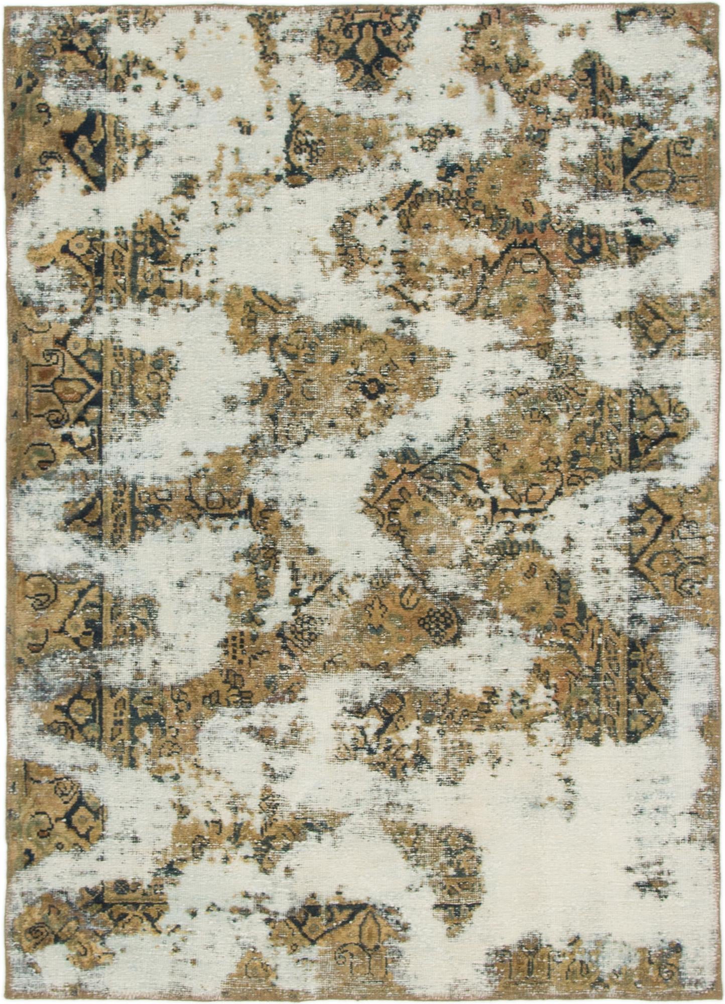 4' x 5' 6 Hand Knotted Ultra Vintage Persian Wool Rug