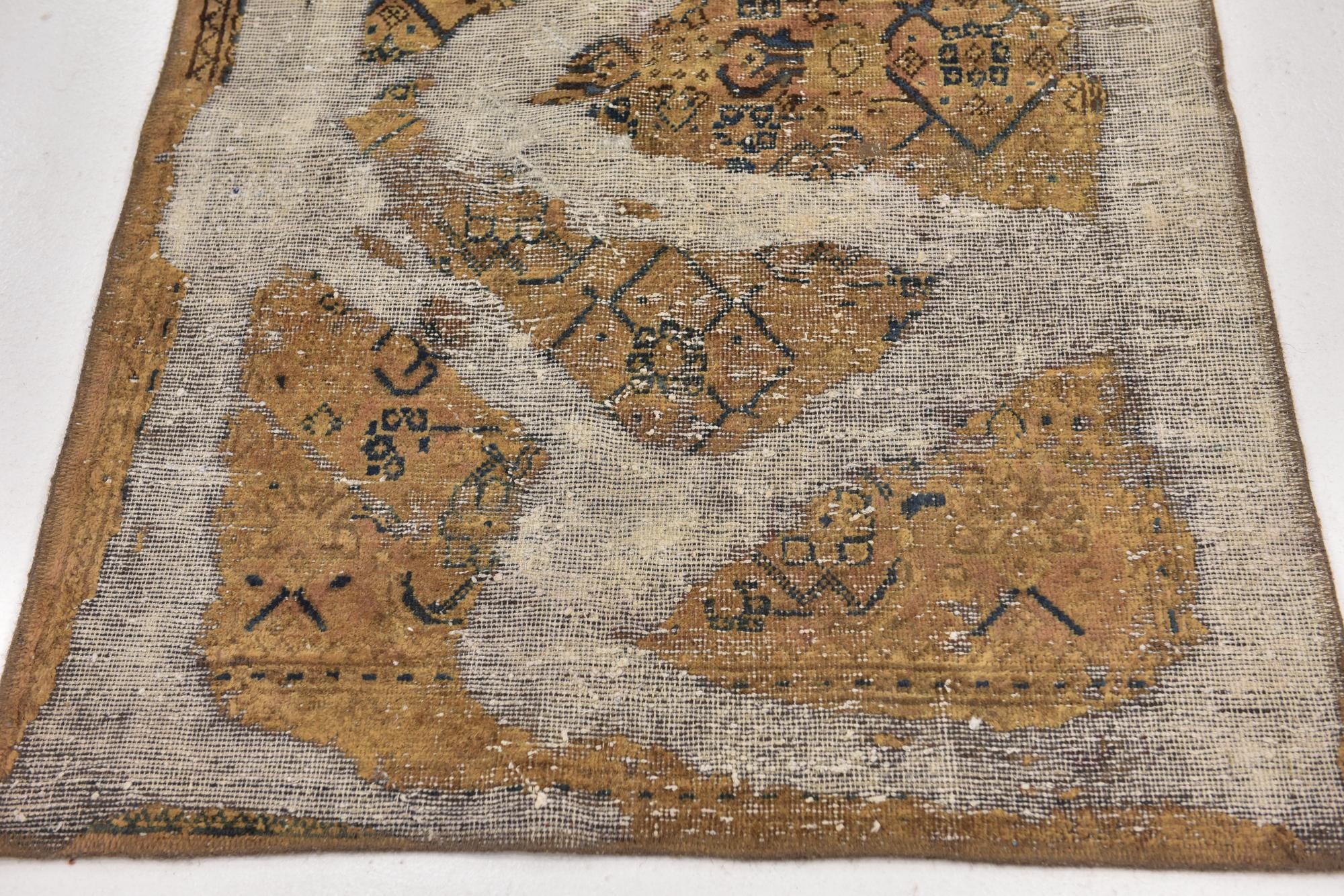 3' 2 x 4' 9 Hand Knotted Ultra Vintage Persian Wool Rug