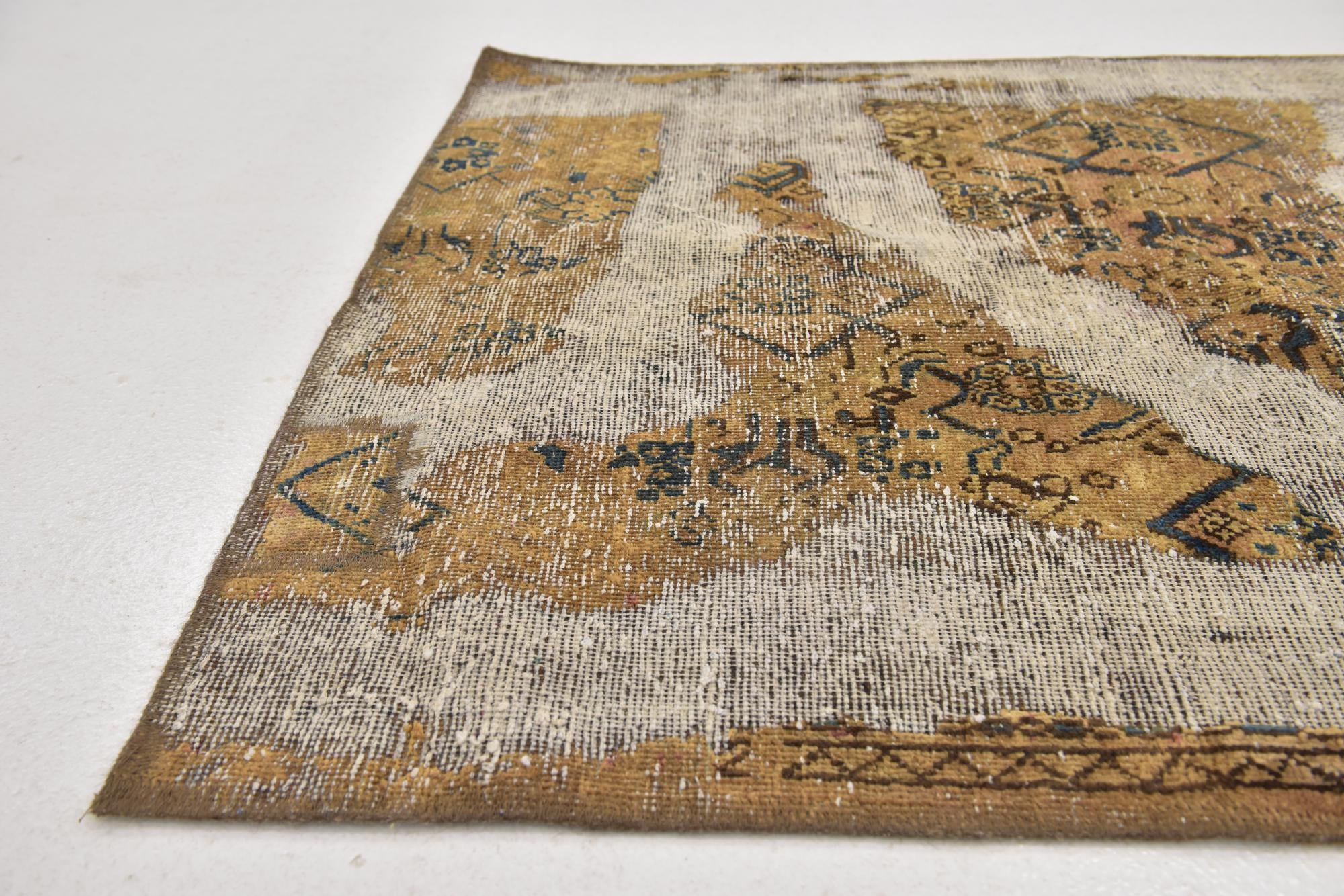 3' 2 x 4' 9 Hand Knotted Ultra Vintage Persian Wool Rug