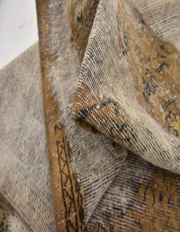 Detail image of 3' 2 x 4' 9  Hand Knotted Ultra Vintage Persian Wool Rug