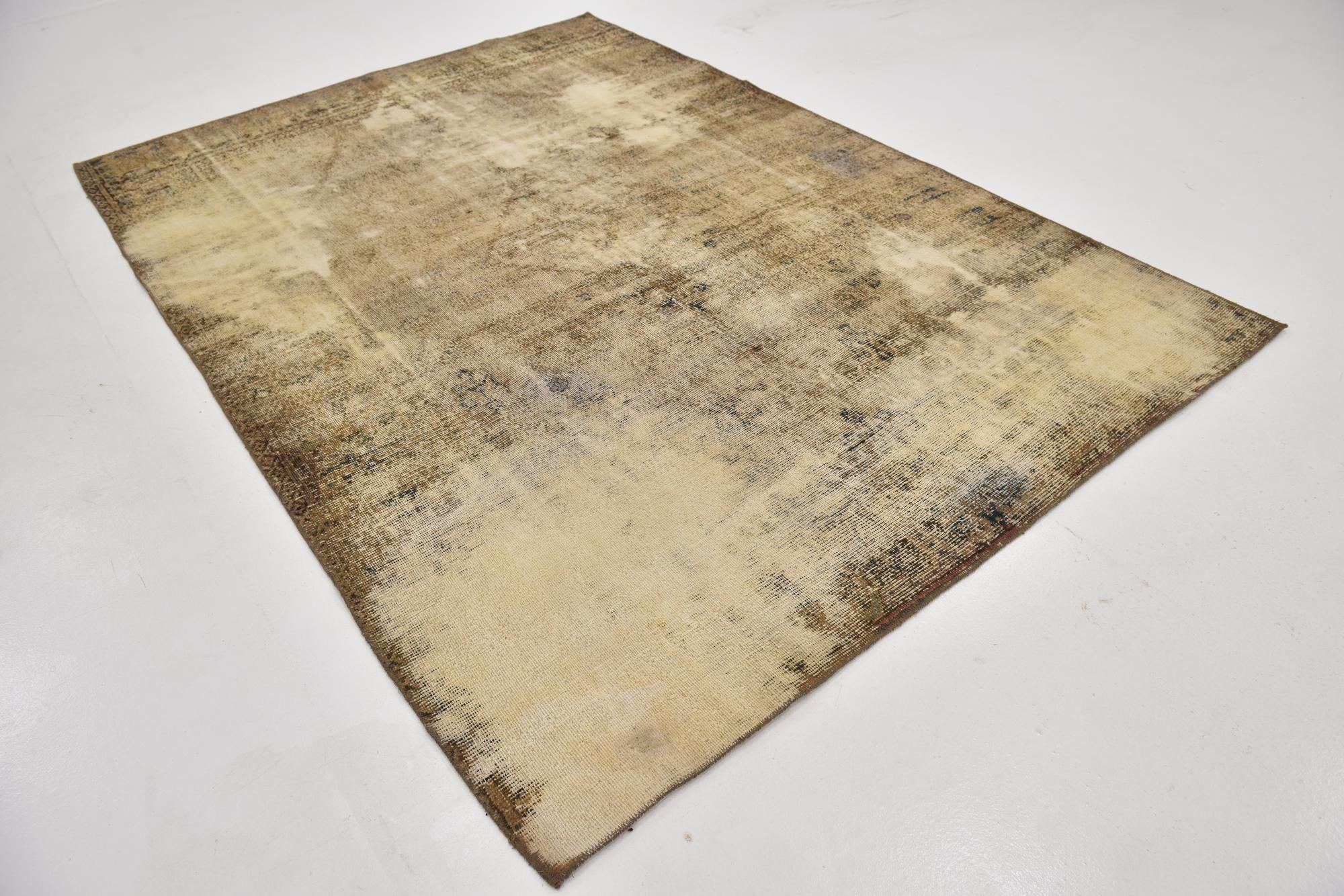 6' 8 x 9' 6 Hand Knotted Ultra Vintage Persian Wool Rug