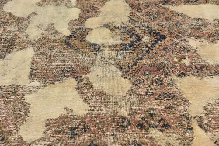 6' 10 x 9' 6 Hand Knotted Ultra Vintage Persian Wool Rug