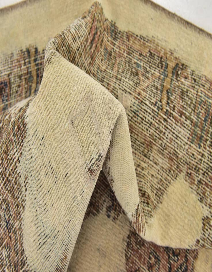 Detail image of 6' 10 x 9' 6  Hand Knotted Ultra Vintage Persian Wool Rug